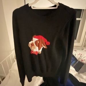 xmas bulldog sweater